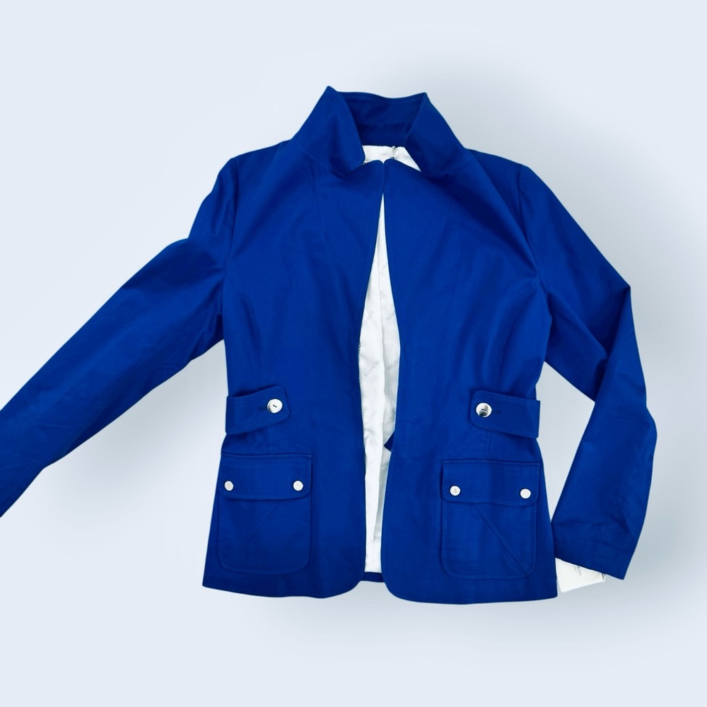 NEW: Richard Chai Twill Waist Length Trench Blazer